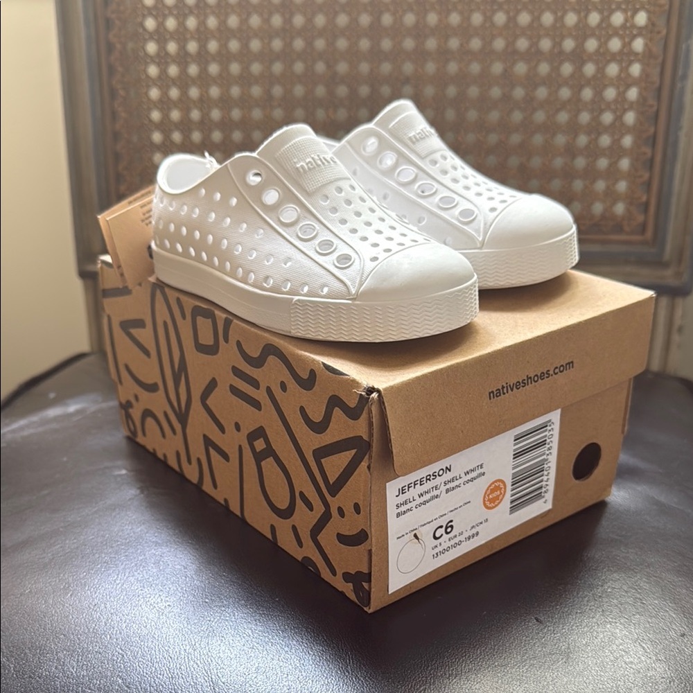 Native Shoes Jefferson White Slip-On Sneakers